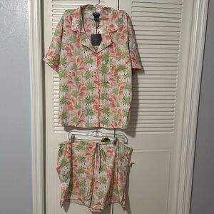 NWT: Cynthia Rowley 2XL Pink Flamingo PJ Set